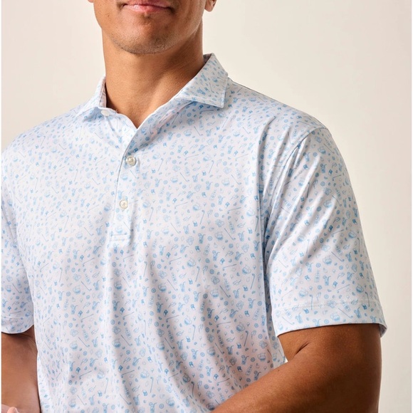 Johnnie o Performance Jersey Polo - Juice Print maliblu - Picture 3 of 8